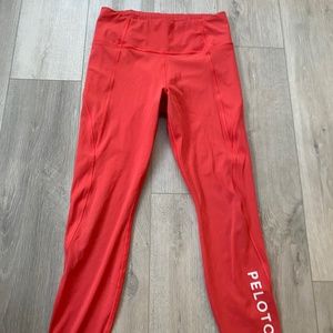 Orange/red peloton/athleta leggings